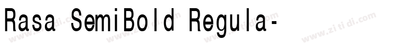 Rasa SemiBold Regula字体转换